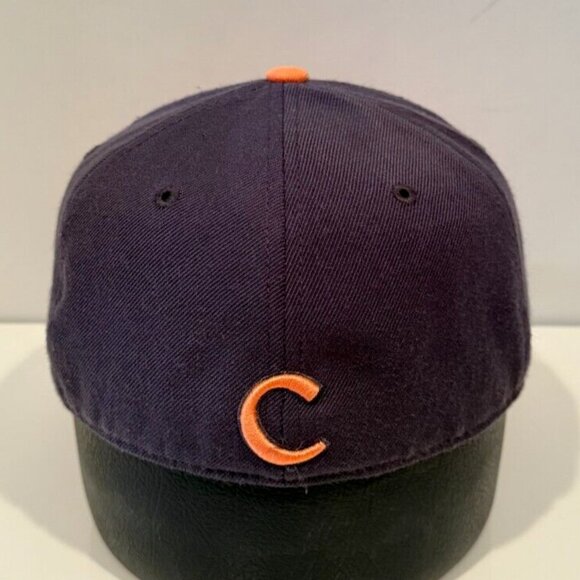 Clemson Tigers Zephyr 32/5 Fitted Hat 7-3/8 Navy/Orange Wool Blend - Picture 3 of 6